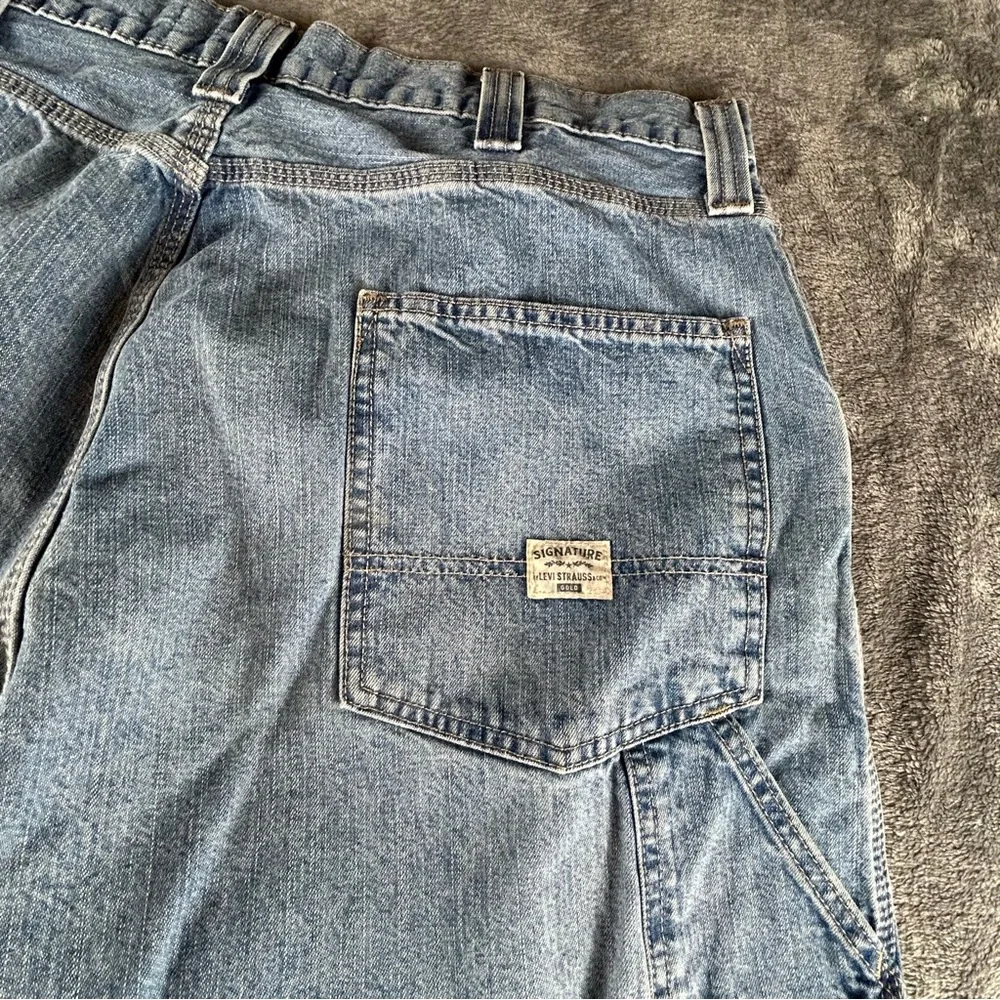 Levi Strauss Signature Gold Workwear Carpenter Jeans Mens 38x32 Blue Medium Wash